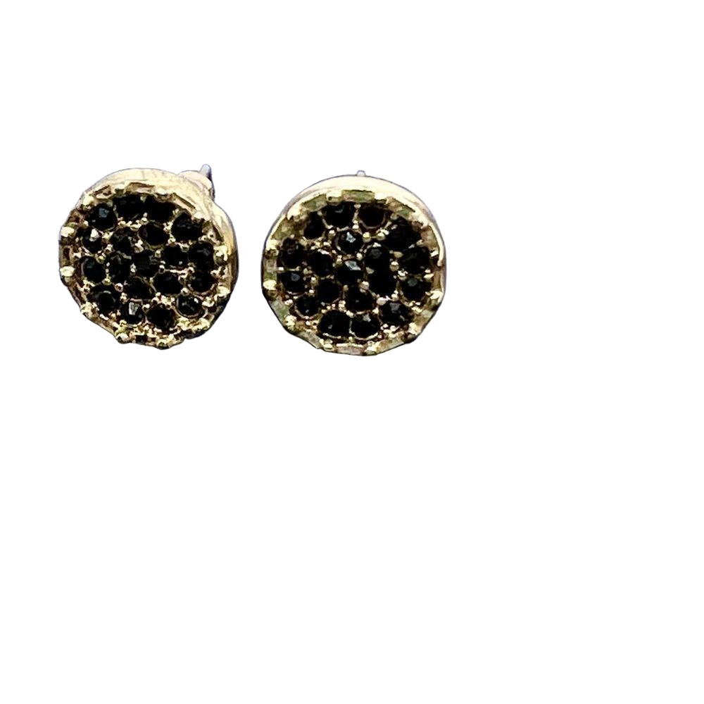 🍭6/$30 Jewel studded gold tone post earrings